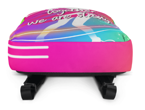 Stronger Together Rainbow Dancer All Over Print Backpack - Wearable Art Backpack for Women - Bold Rainbow Empowerment Print Backpack