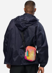 Create and Enjoy the Golden Hour Shoulder Bag - Wearable Art Crossbody Bag for Women - Bold Two Sided Fluid Art and Sunset Print Utility Bag