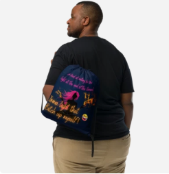 Imma Light That Bitch Up Drawstring Bag - Wearable Art Bag for Women - Bold Empowerment Print Bag with Attitude