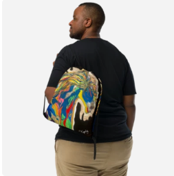 A Horse of a Different Kind Drawstring Bag — Original Hand Painted Rainbow Mane Art Bag for Women Who Are Simply Not Like Everyone Else and Have Never Wanted to Be