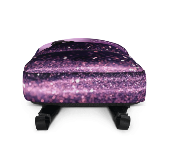Believe In Yourself Purple Galaxy Backpack — Bold Glowing Moon Meditation Silhouette Art Bag for Women Who Are Ready to Trust Themselves Completely