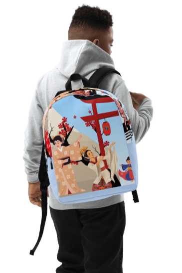 Kimonos and Cherry Blossoms Backpack