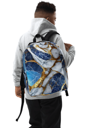Lapis and Gold Backpack