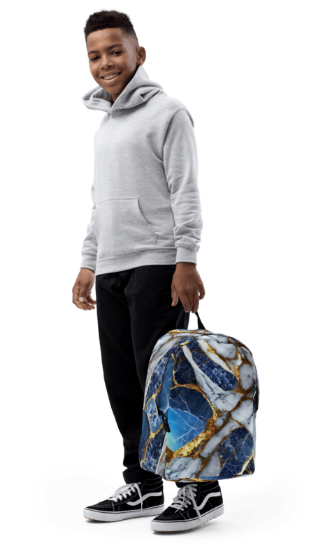 Lapis and Gold Backpack