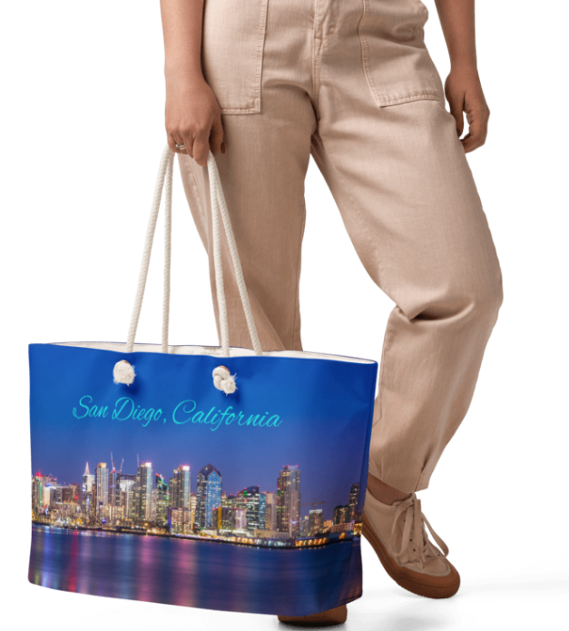 San Diego California Skyline Weekender Bag