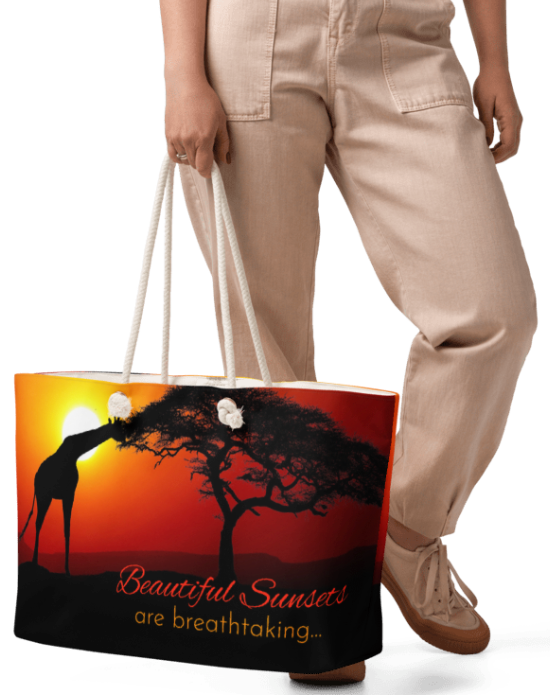 Beautiful Sunsets Giraffe Weekender Bag