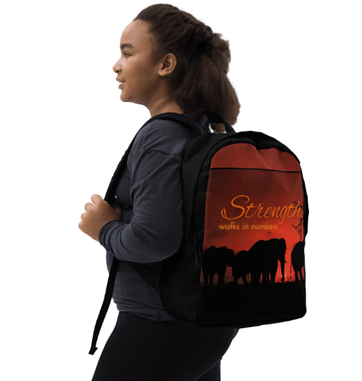 Strength Walks in Numbers Elephant Backpack