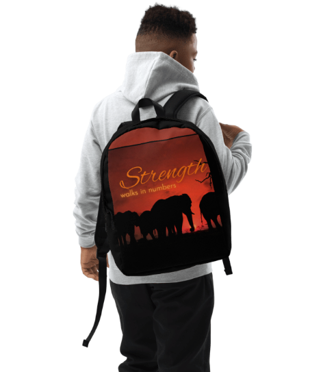 Strength Walks in Numbers Elephant Backpack