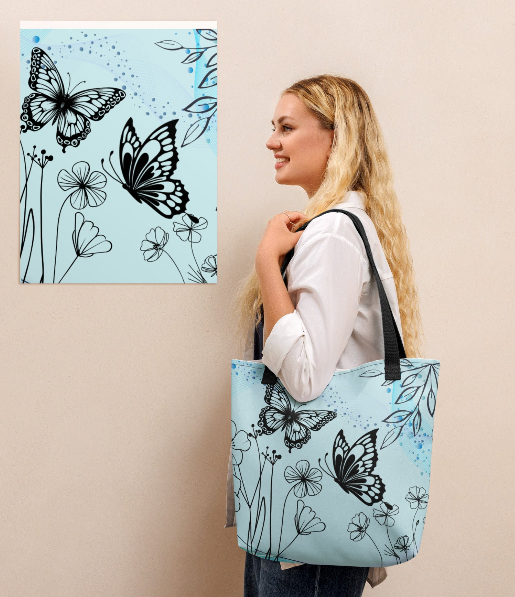 Sketchbook Flutter Beach Tote
